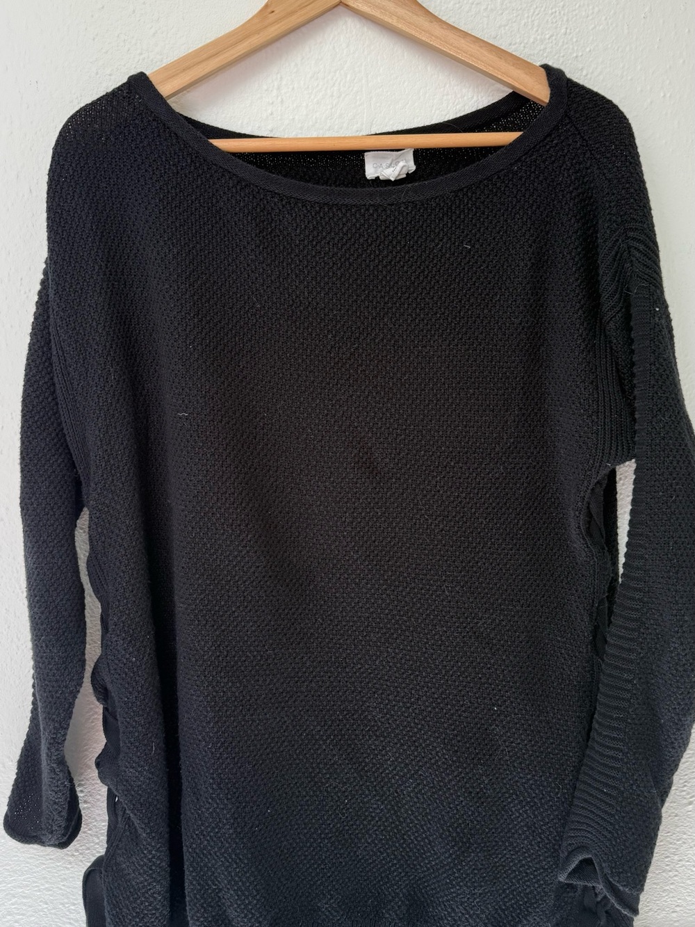 Caslon Black Scoop Neck Knit Sweater